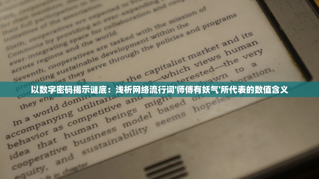 以数字密码揭示谜底：浅析网络流行词'师傅有妖气'所代表的数值含义