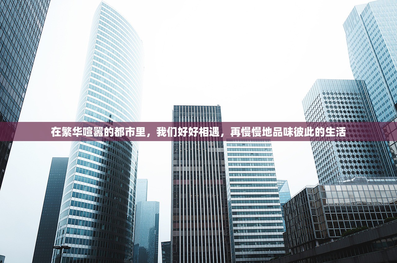在繁华喧嚣的都市里，我们好好相遇，再慢慢地品味彼此的生活