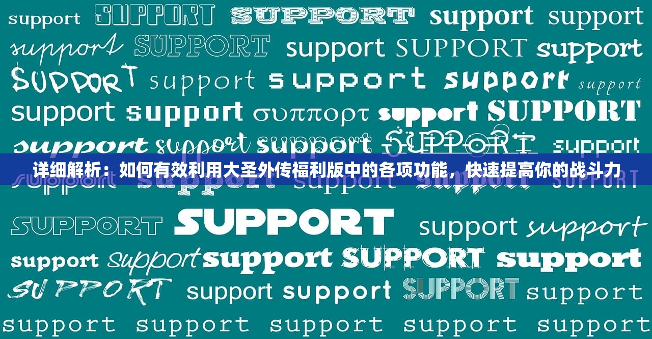 详细解析：如何有效利用大圣外传福利版中的各项功能，快速提高你的战斗力