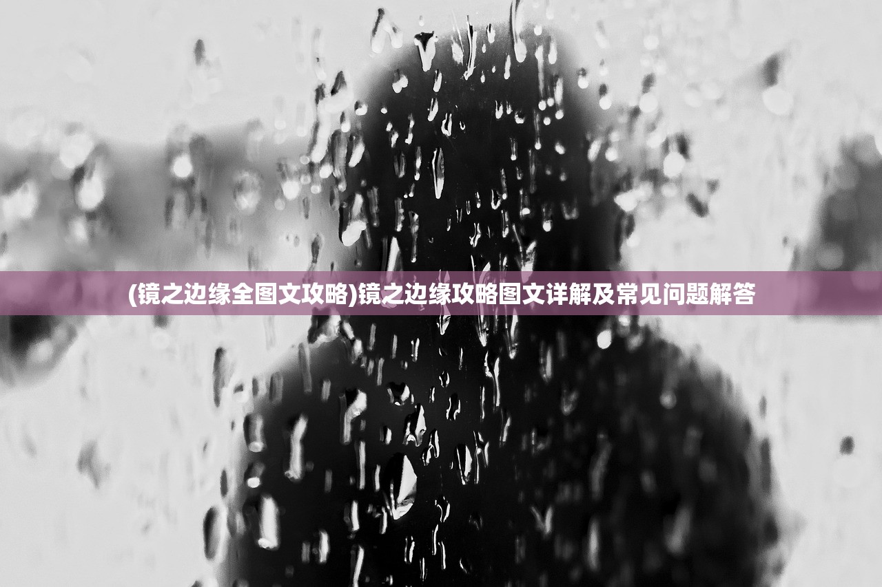 (镜之边缘全图文攻略)镜之边缘攻略图文详解及常见问题解答