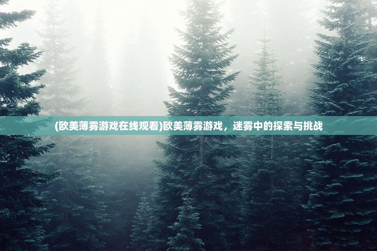 (欧美薄雾游戏在线观看)欧美薄雾游戏，迷雾中的探索与挑战