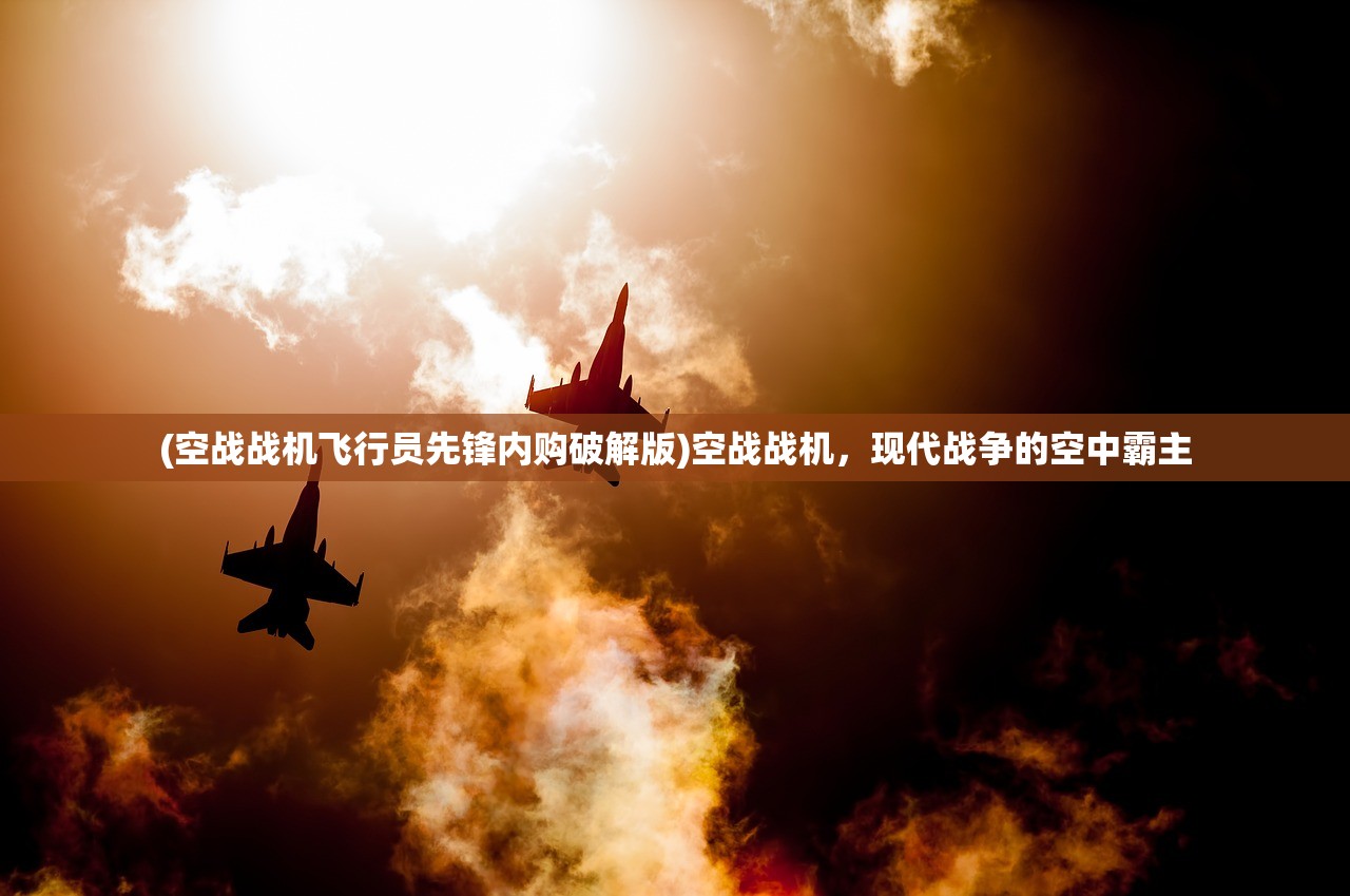 (空战战机飞行员先锋内购破解版)空战战机，现代战争的空中霸主