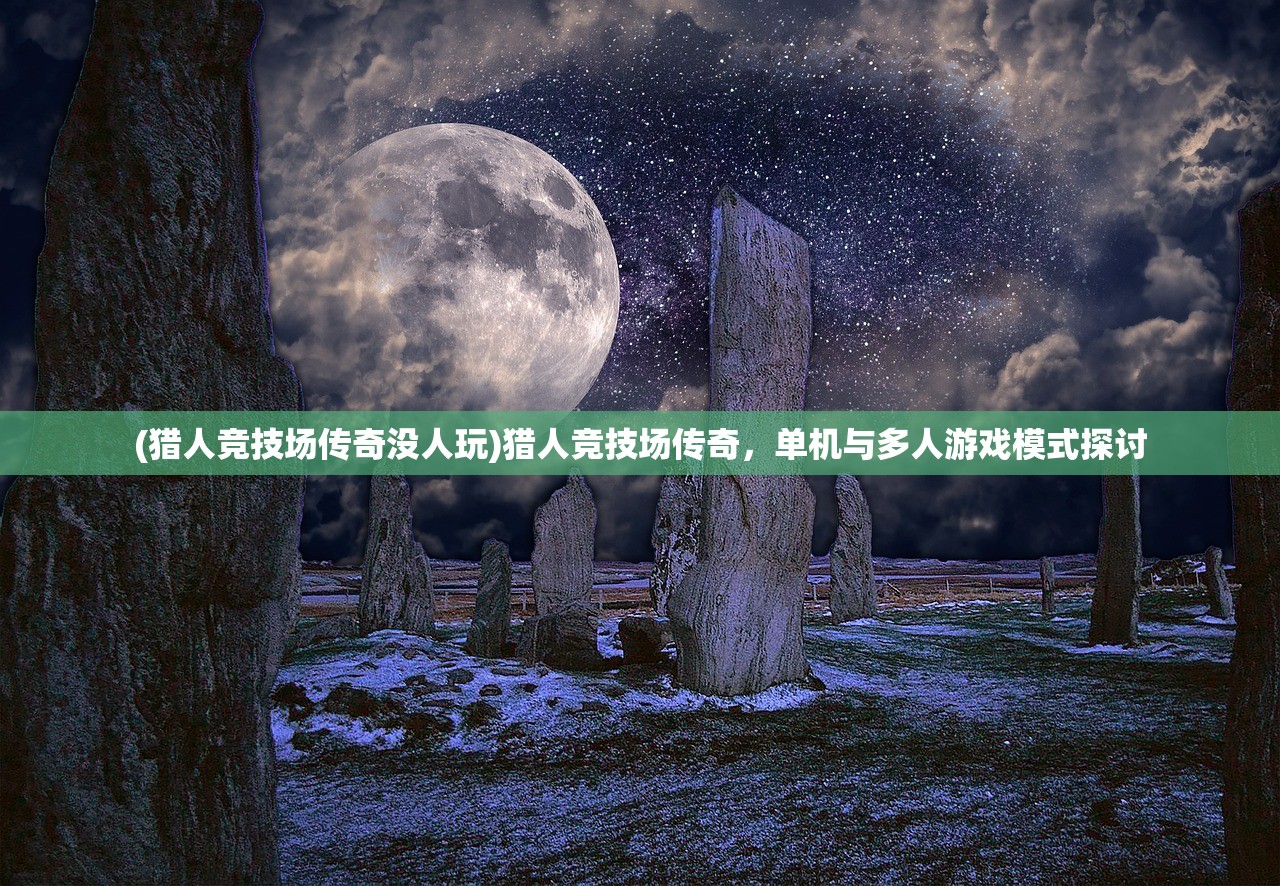 (猎人竞技场传奇没人玩)猎人竞技场传奇，单机与多人游戏模式探讨