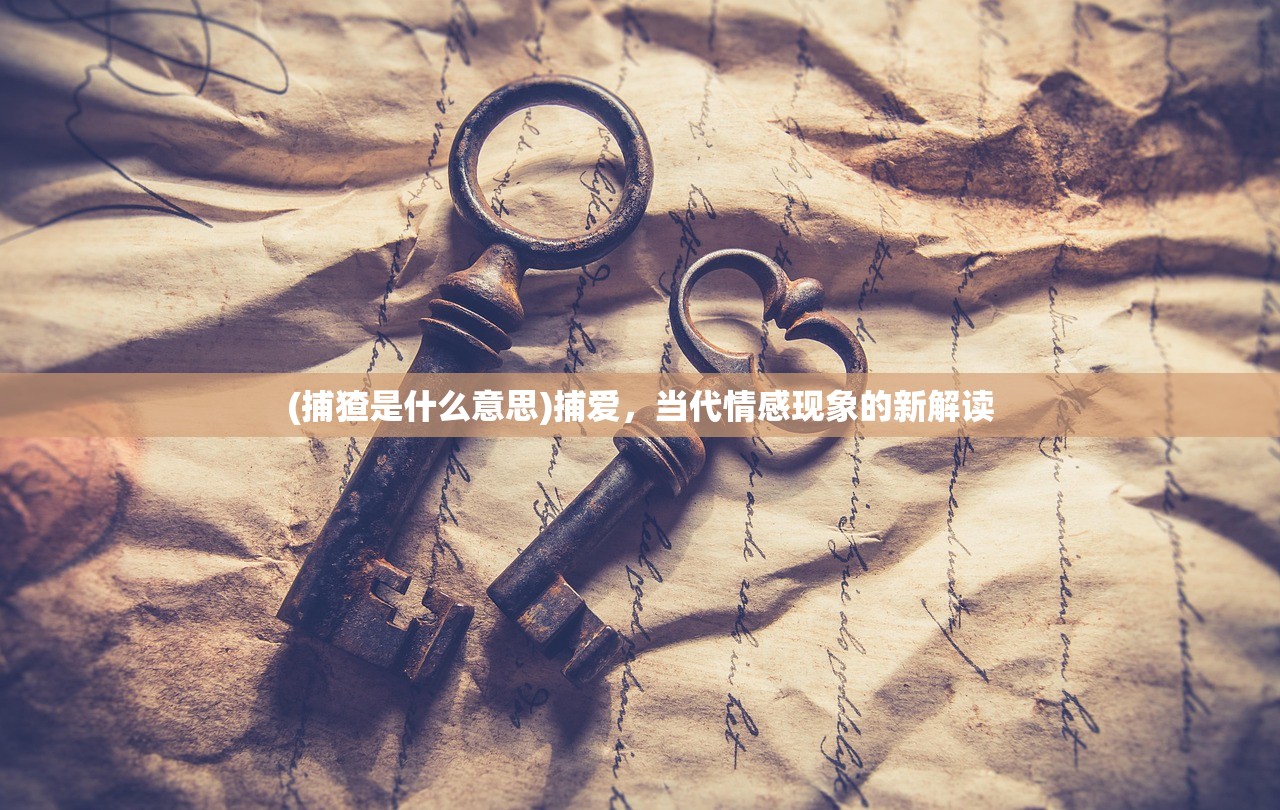 (捕猹是什么意思)捕爱，当代情感现象的新解读