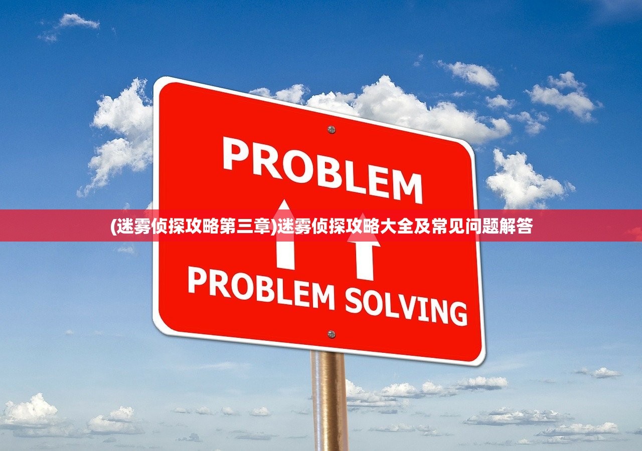 (迷雾侦探攻略第三章)迷雾侦探攻略大全及常见问题解答