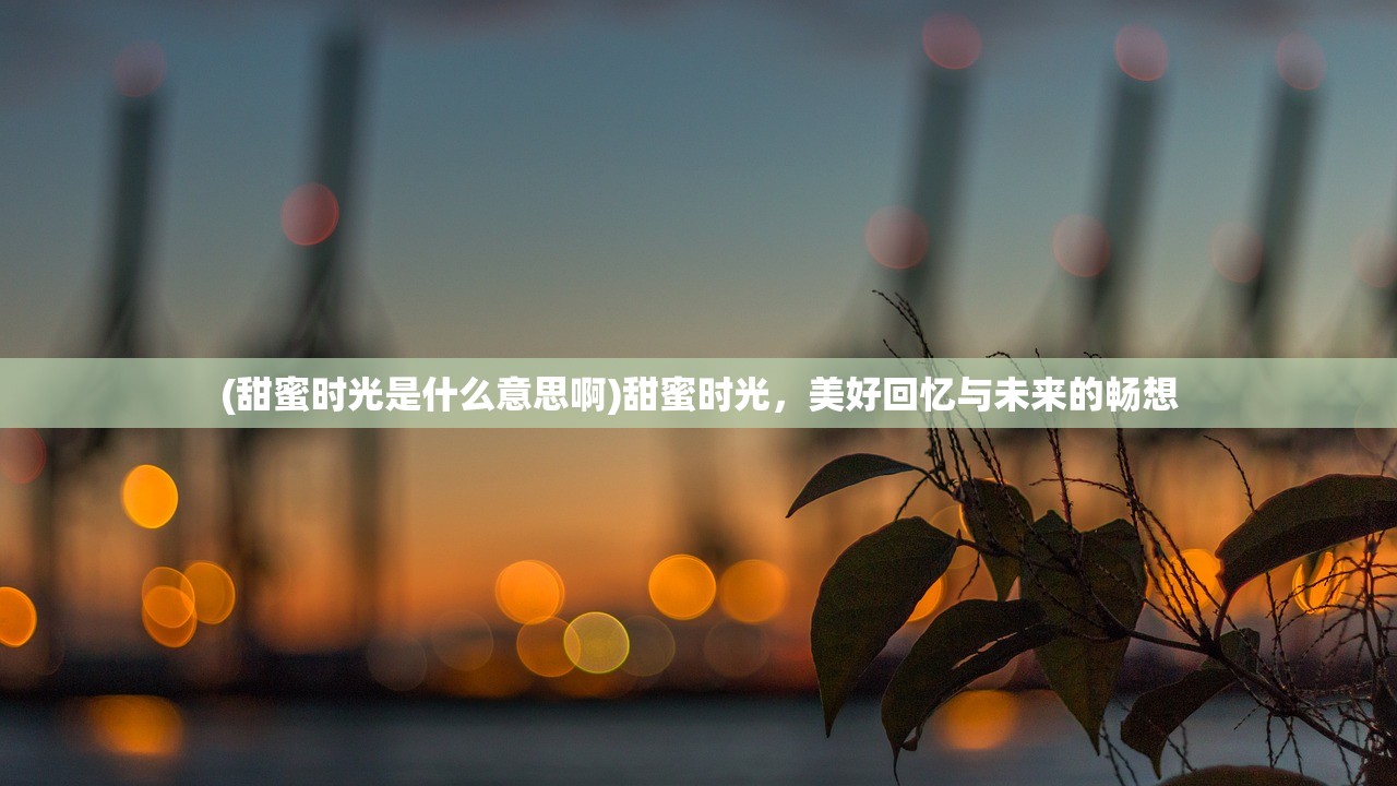 (甜蜜时光是什么意思啊)甜蜜时光，美好回忆与未来的畅想