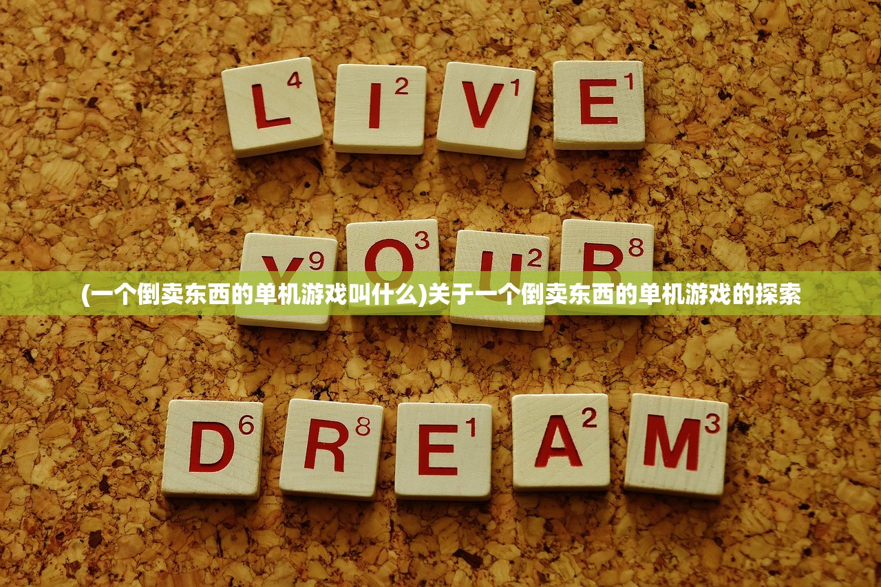 (一个倒卖东西的单机游戏叫什么)关于一个倒卖东西的单机游戏的探索