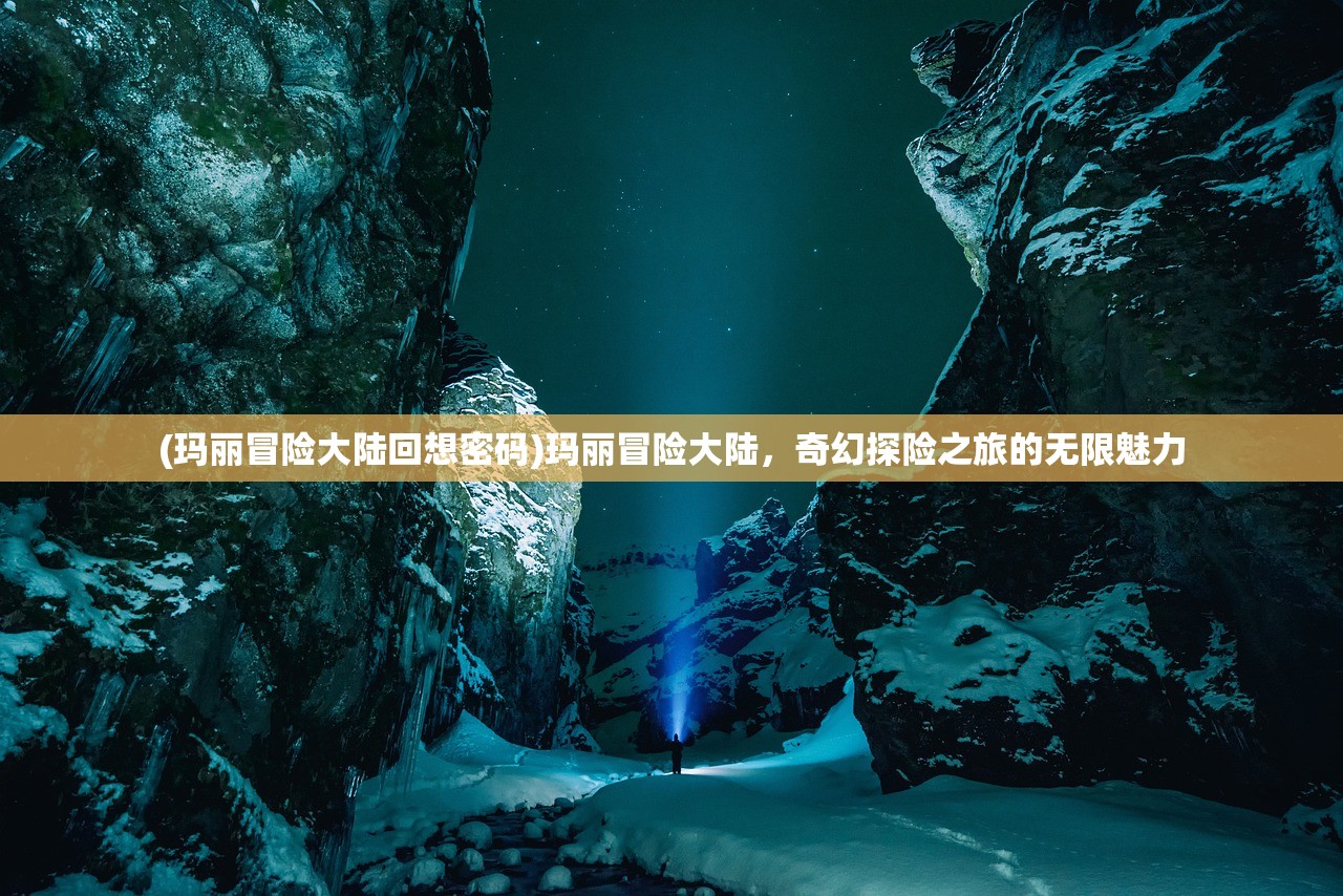 (玛丽冒险大陆回想密码)玛丽冒险大陆，奇幻探险之旅的无限魅力