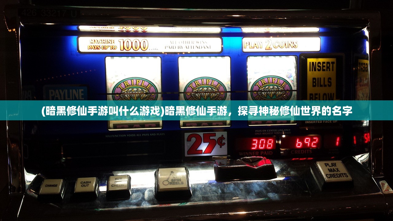 (暗黑修仙手游叫什么游戏)暗黑修仙手游，探寻神秘修仙世界的名字
