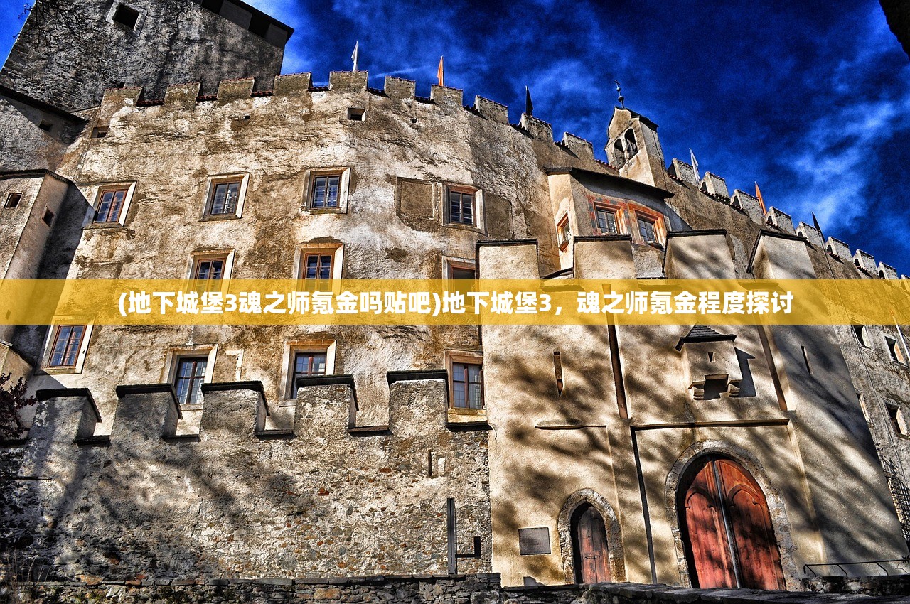 (地下城堡3魂之师氪金吗贴吧)地下城堡3，魂之师氪金程度探讨